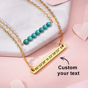 Coordinates Charm - Personalized Coordinates Necklace