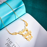 Personalized Memorial Name Necklace Angel Wings