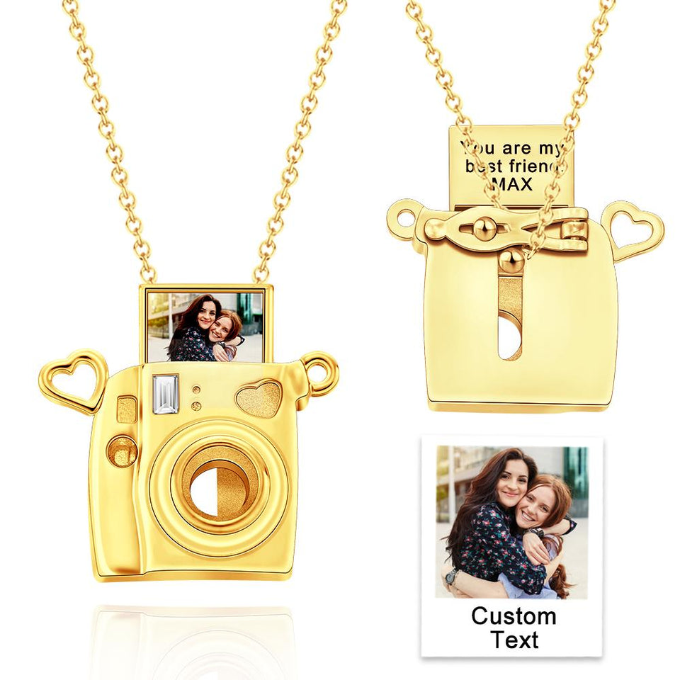 Personalized Photo Engraved Camera Pendant