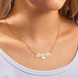 Personalized Name Necklace Heart