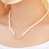 Pearl Necklace with Name - Personalized Necklace