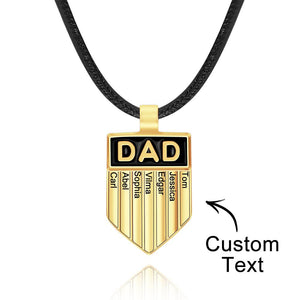 Best Dad Ever - Personalized Father Engraved Necklace