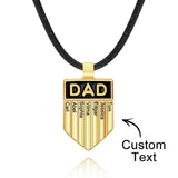 Best Dad Ever - Personalized Father Engraved Necklace