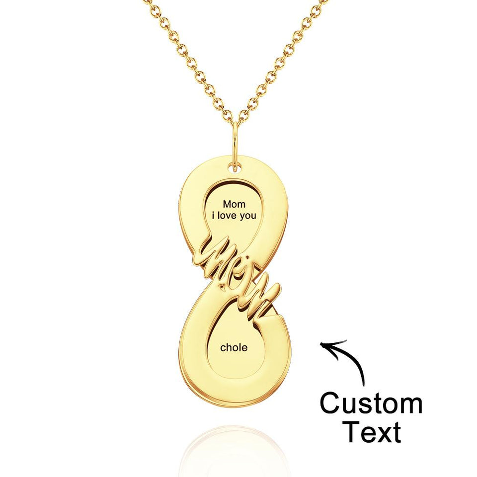 Mom Infinity - Personalized Mother Engraved Infinity Necklace