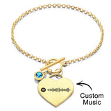 Any Scannable Spotify Code - Personalized Spotify Code Heart Bracelet