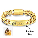 Any Photo - Personalized Couple Photo Vintage Bracelet
