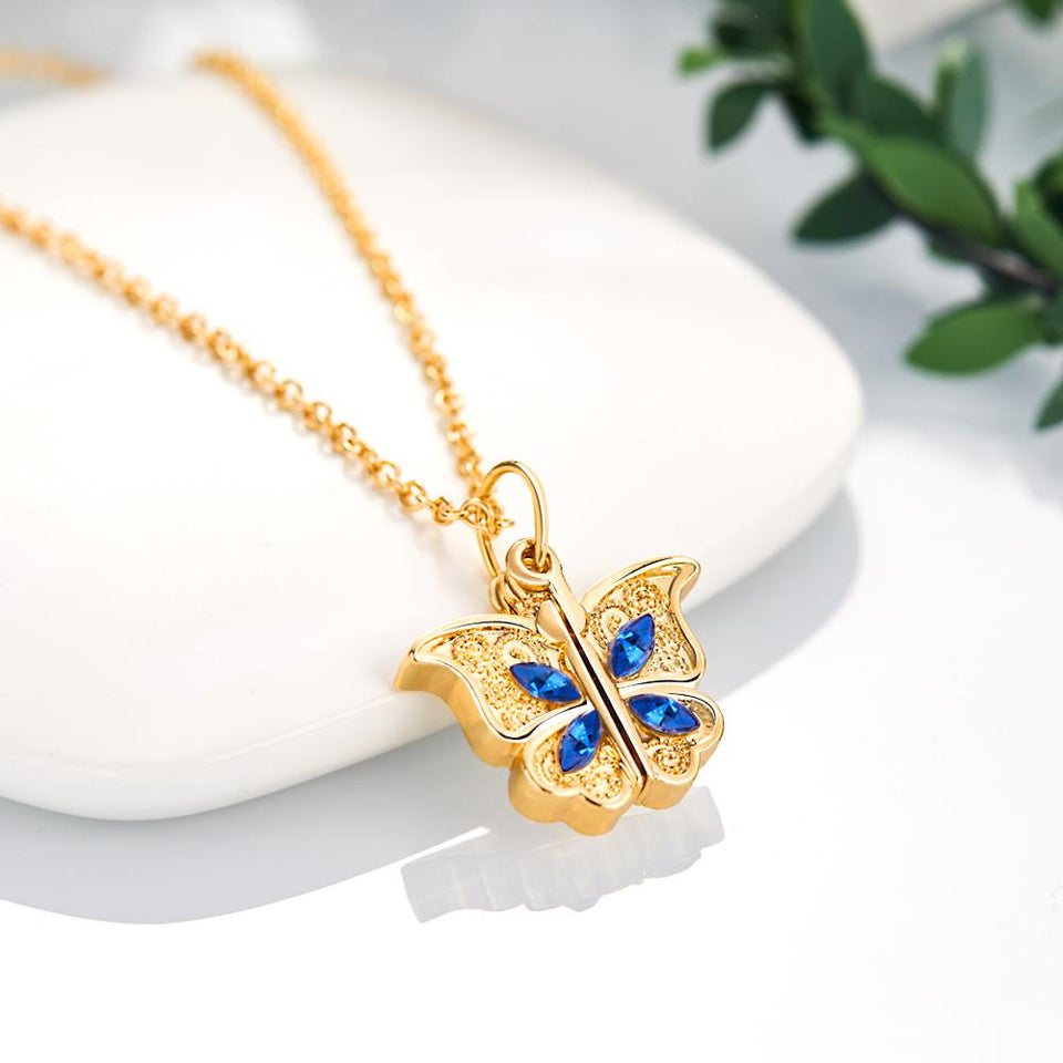 Personalized Photo Butterfly Pendant