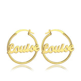 Any Text - Personalized Name Hoop Earrings