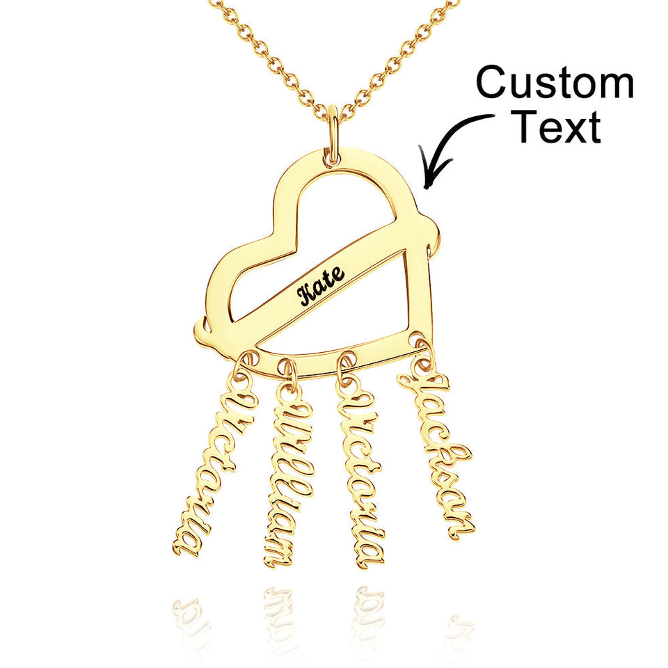 Nana's Babies - Personalized Grandma Engraved Dream Catcher Heart Necklace