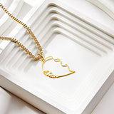 Any Name Heart - Personalized Couple Name Heart Necklace