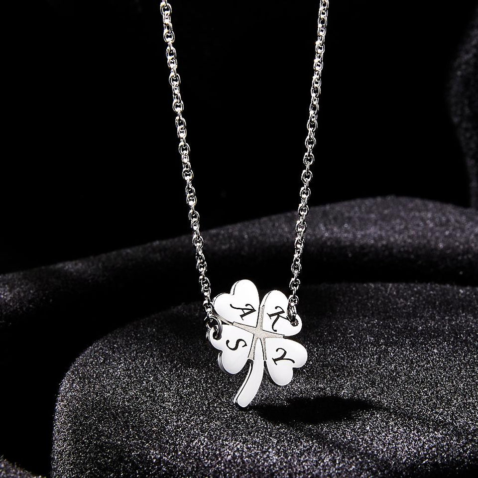 Lucky Clover - Personalized Loving Lucky Leaf Necklace