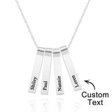 Any Name - Personalized Family Engraved Vertical 1-5 Names Necklace