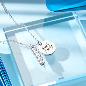Personalized Peas In A Pod With Names Necklace