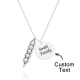 Personalized Peas In A Pod With Names Necklace