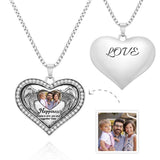 Any Photo - Personalized Memorial Heart Wing Commemorate Necklace