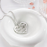 Engraved Photo Necklaces Heart-shaped With Names - Personalized Couple Necklace