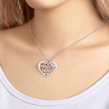 Engraved Photo Necklaces Heart-shaped With Names - Personalized Couple Necklace