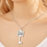 Key Calendar Charm - Personalized Key Birthday Calendar Necklace