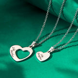 Personalized Engraved Elegant Heart Pendant Necklace