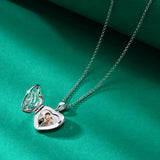 Personalized Photo Engraved Heart Locket Rose Charm