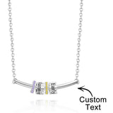 Personalized Diamond Beads Engraved Charm
