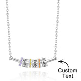 Personalized Diamond Beads Engraved Charm