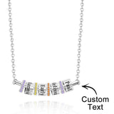 Personalized Diamond Beads Engraved Charm