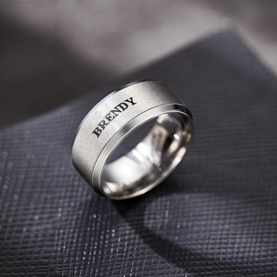 Stainless Steel Men's Stainless Steel Men's Ring - Personalized Ring