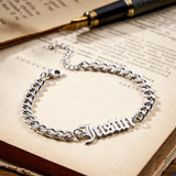 Any Name Or Message - Personalized Men's Stainless Steel Curb Chain