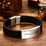Any Text - Personalized Leather Bracelet