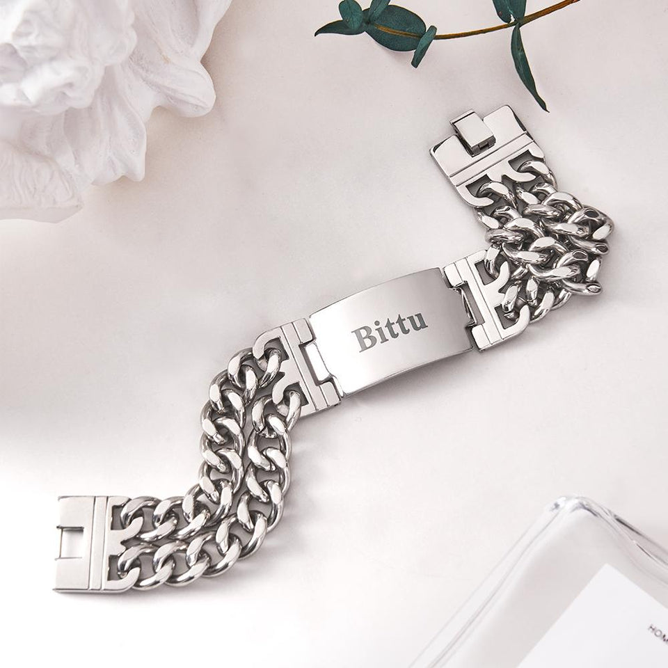 Any Names - Personalized Name Wide Bracelet