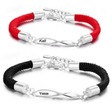 Any Names - Personalized Couple Engraved Rope Bracelet