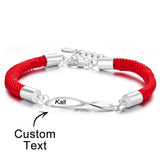 Any Names - Personalized Couple Engraved Rope Bracelet