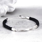 Any Names - Personalized Couple Engraved Rope Bracelet