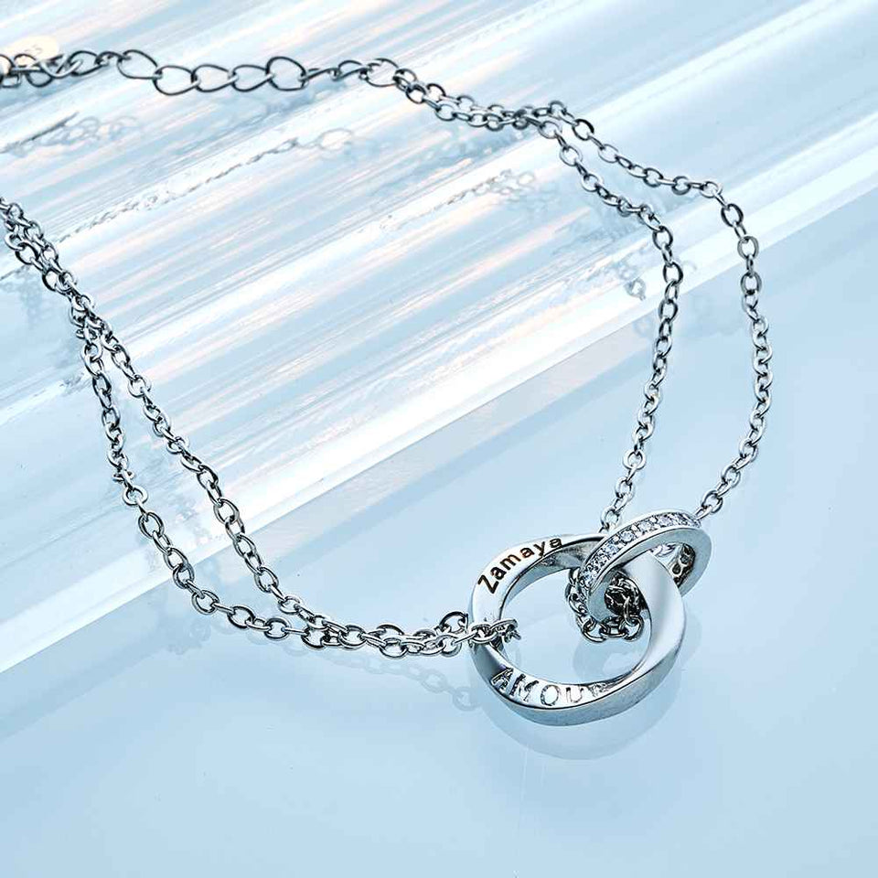 Any Names - Personalized Couple Elegant Couple Bracelet
