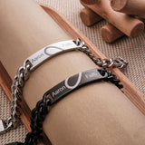 Any Names - Personalized Couple Engraved Couple Bracelet