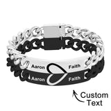 Any Names - Personalized Couple Engraved Couple Bracelet