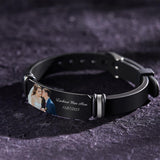 Any Photo And Message - Personalized Photo Engraved Bracelet