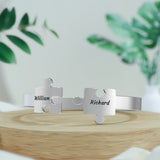 You Complete Me - Personalized Couple Engraved Promise Bracelet Puzzle