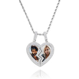 I Love You Forever - Personalized Couple Black Filter Photo Necklace
