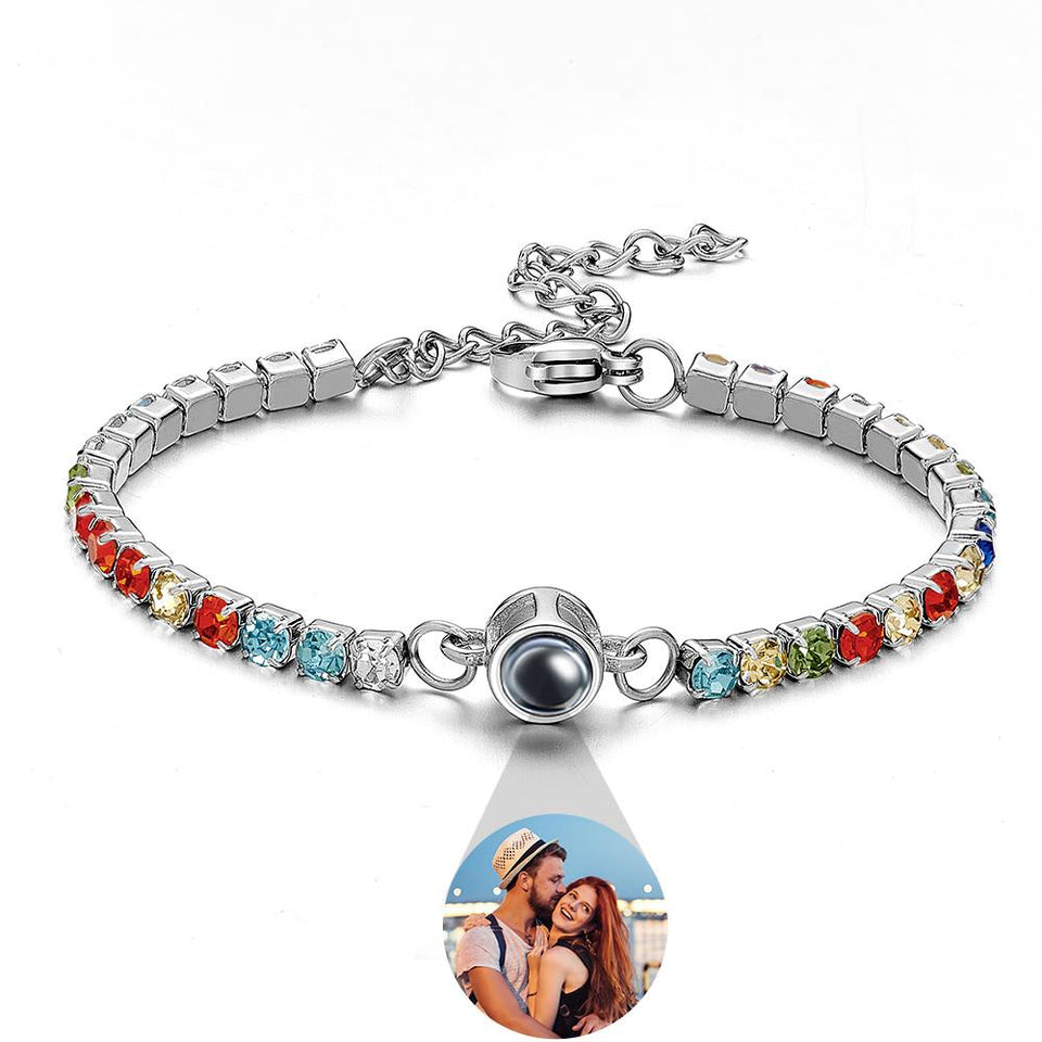 Personalized Diamonds Photo Projection Charm
