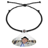 Personalized Braided Black Rope Photo Projection Charm