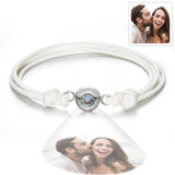 Weave Style Colorful Custom Projection Photo Charm - Personalized Projection Photo Bracelet
