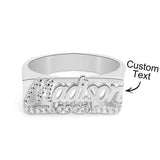 Double Hearts Initial - Personalized Ring