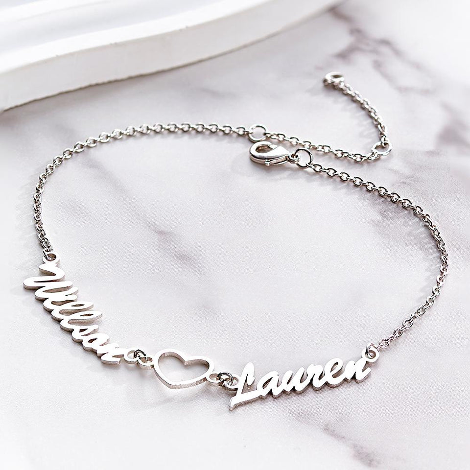 I Love You - Personalized Couple Bracelet with Desired Name