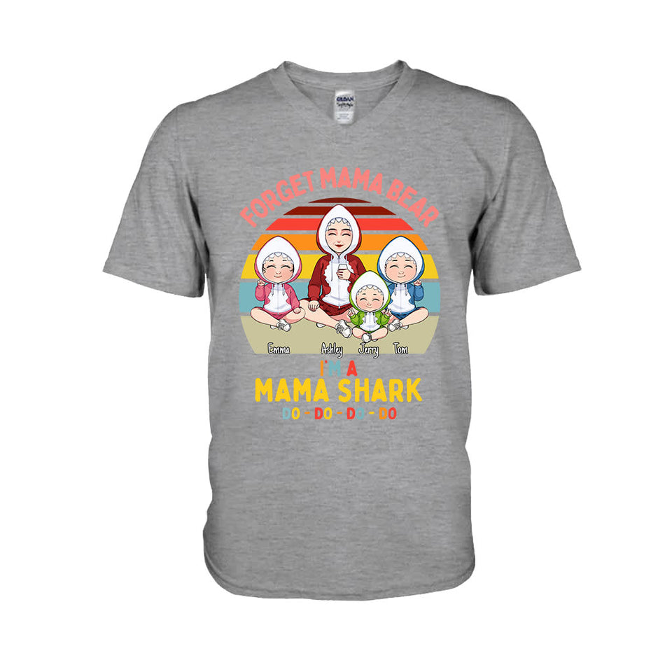 Mama Shark Do Do Do - Gift for mom, mom, dad, grandma, grandpa, aunt, uncle, shark lover - Personalized T-shirt And Hoodie