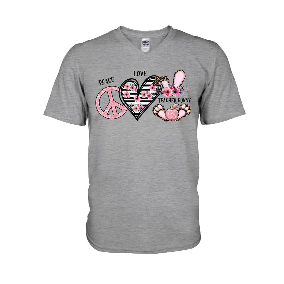 Peace Love One Hip Teacher - Personalized T-shirt and Hoodie