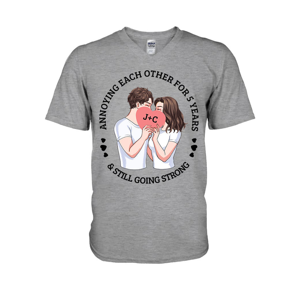 Annoying Each Other For Years And Still Going Strong - Personalized Couple Couple T-shirt and Hoodie