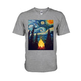 Campfire Starry Night - Camping T-shirt and Hoodie 112021