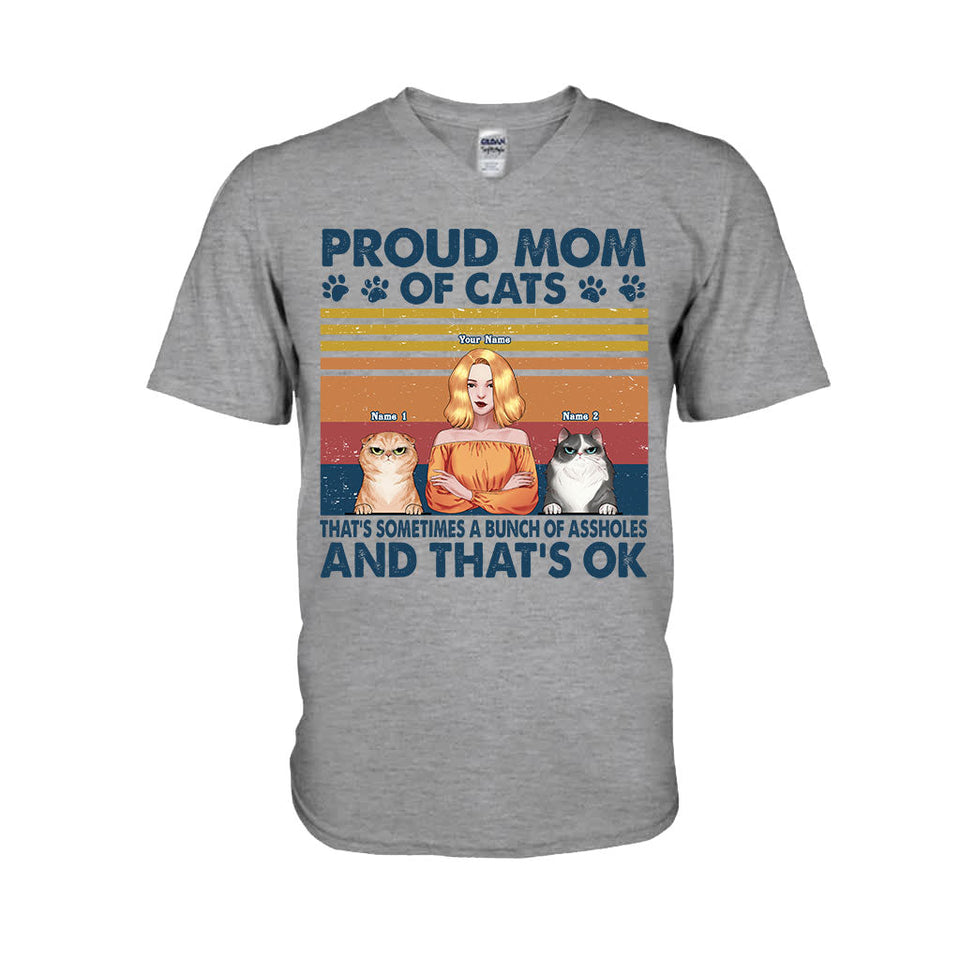 Proud Mom Of A Cat - Personalized T-shirt and Hoodie